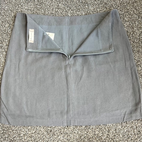 Altar'd State NWT Gray Boho Embroidered Linen Cotton Mini Skirt, Size Medium - Picture 5 of 5